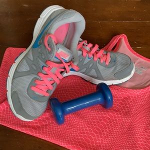 Nike Revolution Gray and Coral Shoes